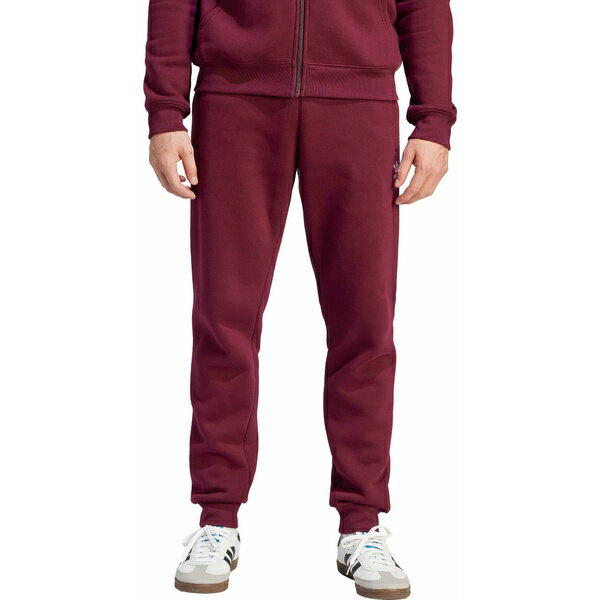 アディダス メンズ カジュアルパンツ ボトムス adidas Originals Men 039 s Adicolor Essentials Trefoil Fleece Pants Maroon