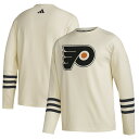 アディダス 【送料無料】 アディダス メンズ パーカー・スウェットシャツ アウター Philadelphia Flyers adidas AEROREADYPullover Sweater Cream