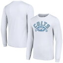 yz X^[^[ Y TVc gbvX Indianapolis Colts Starter Half Ball Team Long Sleeve TShirt White