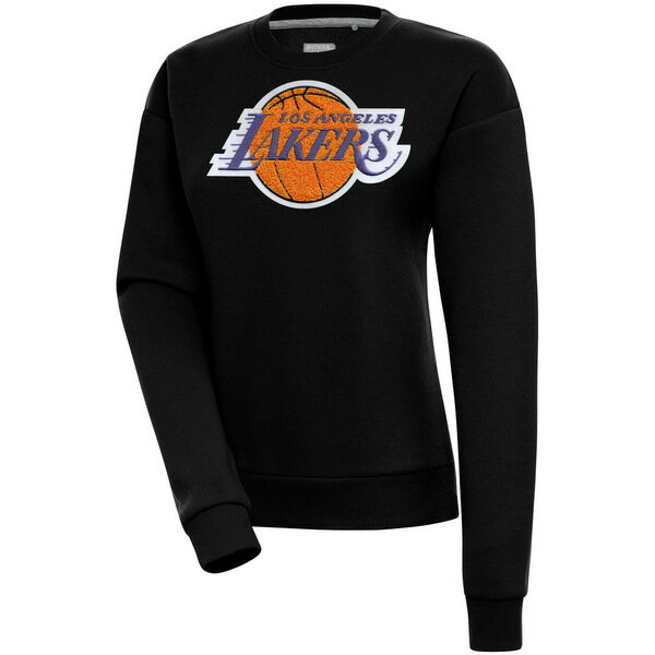 ƥ ǥ ѡåȥ  Los Angeles Lakers Antigua Women's Victory Crewneck Pullover Sweatshirt Black