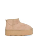 ビーユー レディース ブーツ シューズ Platform Faux Fur Lined Boots Womens