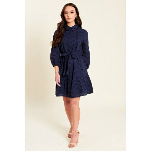ビーユー レディース ワンピース トップス Broderie Tie Waist Shirtdress ビーユー レディース ワンピース トップス Broderie Tie Waist Shirtdress