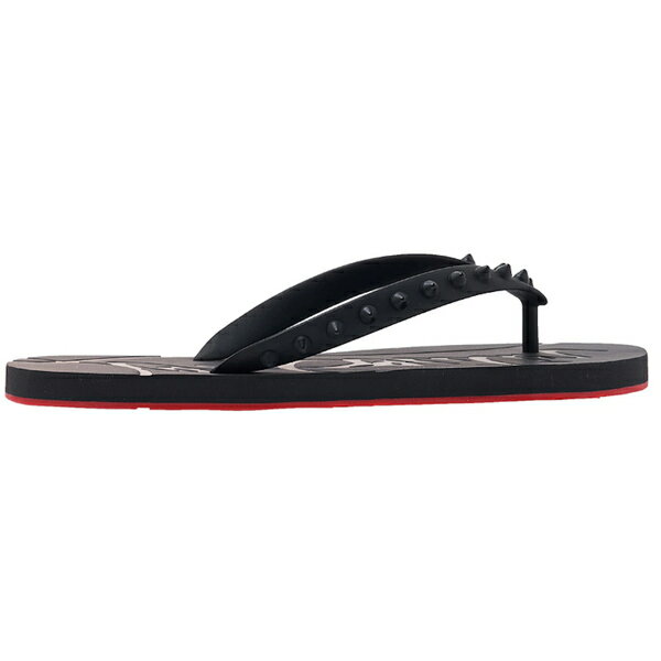 クリスチャン ルブタン プレゼント メンズ Christian Louboutin クリスチャン ルブタン メンズ スニーカー 【Christian Louboutin Loubi Flip Slide】 サイズ EU_42(27.0cm) Black