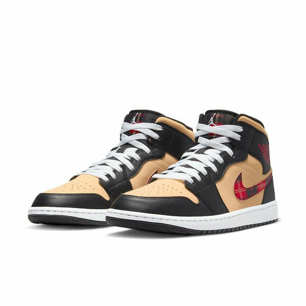 Air Jordan ジョーダン メンズ スニーカー 【Air Jordan 1 Mid SE 'Tartan Swoosh' DZ5329-001】 サイズ US_M_4.5