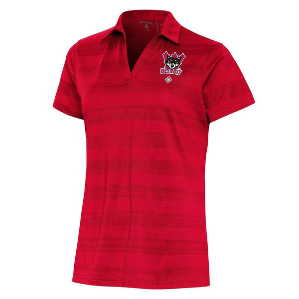 AeBOA fB[X |Vc gbvX Detroit Wolves Antigua Women's Compass Polo Red