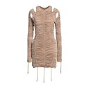 【送料無料】 バルマン レディース ワンピース トップス Mini dresses Light brown