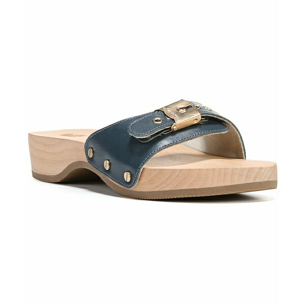 ドクターショール レディース サンダル シューズ Women's Original Slide Sandals Navy Leather