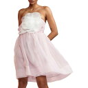 シンシアローレイ レディース ワンピース トップス Organza Flower Strapless Minidress light pink