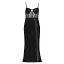 ߥ˥塼衼ƥ ǥ ԡ ȥåץ Maureen Lace-Inset Midi-Dress black