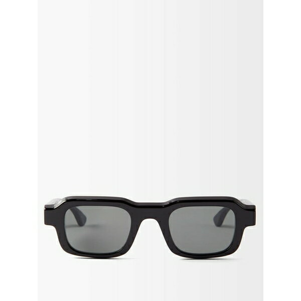 ティエリー ラスリー メンズ サングラス・アイウェア アクセサリー Flexxxy square-frame acetate sunglasses Black