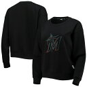 ダナキャラン レディース パーカー・スウェットシャツ アウター Miami Marlins DKNY Sport Women's Carrie Pullover Sweatshirt Black