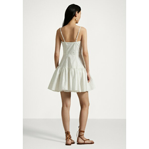 ラルフローレン レディース ワンピース トップス EYELET WOVEN DRESS - Day dress - white