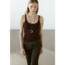 マッシモ ドゥッティ レディース Tシャツ トップス SLEEVELESS - Top - dark brown(4)
