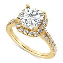 バッジェリーミシュカ レディース リング アクセサリー Certified Lab Grown Diamond Cushion Halo Engagement ...