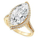 バッジェリーミシュカ レディース リング アクセサリー IGI Certified Lab Grown Diamond Marquise Halo Engage...
