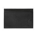 ラルフローレン メンズ 財布 アクセサリー Men's Pebbled Leather Card Case Black