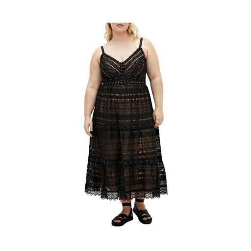シティーシック レディース ワンピース トップス Plus Size Mia Lace Dress Black シティーシック レディース ワンピース トップス Plus Size Mia Lace Dress Black