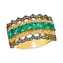 ルヴァン レディース リング アクセサリー Costa Smeralda Emeralds (9/10 ct. t.w.), Nude Diamond (1/3...