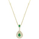 エフィー コレクション レディース ネックレス・チョーカー・ペンダントトップ アクセサリー EFFY Emerald (3/4 ct. t.w.) & Diam...