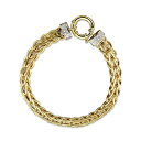 イタリアン ゴールド メンズ ブレスレット・バングル・アンクレット アクセサリー 14k Gold Bracelet, Diamond Spiga (1/8 c...