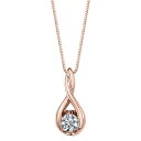 セイレーン レディース ネックレス・チョーカー・ペンダントトップ アクセサリー Diamond (1/10 ct. t.w.) Twist Pendant in 14k White or Yellow or Rose Gold Rose Gold(4)