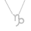 ラップド レディース ネックレス・チョーカー・ペンダントトップ アクセサリー Diamond Zodiac Pendant Necklace (1/10 ct....