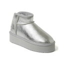 ディアフォームズ レディース ブーツ シューズ Women's Kingston Genuine Shearling Platform Bootie Silve...
