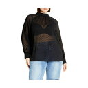 シティーシック レディース カットソー トップス Plus Size Dobby Yasmine Shirt Black(4)