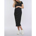 マザーフッドマタニティ レディース ワンピース トップス Women's Mock Neck Short Sleeve Ribbed Maternity Mid...