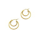 アドニア レディース ピアス&イヤリング アクセサリー Crescent Midi Hoops Earrings Yellow Gold-Tone(4)