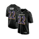 ナイキ メンズ シャツ トップス Men's Derrick Henry Carbon Black Baltimore Ravens Fashion Jersey Black
