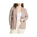 エロクイ レディース ジャケット&ブルゾン アウター Women's Plus Size The Fluid Crepe Longline Blazer Mocha meringue(4)