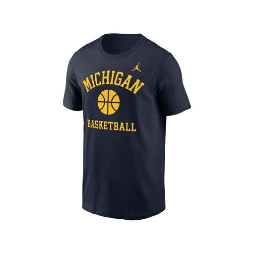 ジョーダン メンズ シャツ トップス Men's Navy Michigan Wolverines Basketball Icon T-Shirt Navy
