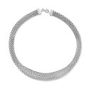 イタリアン ゴールド レディース ネックレス・チョーカー・ペンダントトップ アクセサリー Wide Mesh Graduated 18