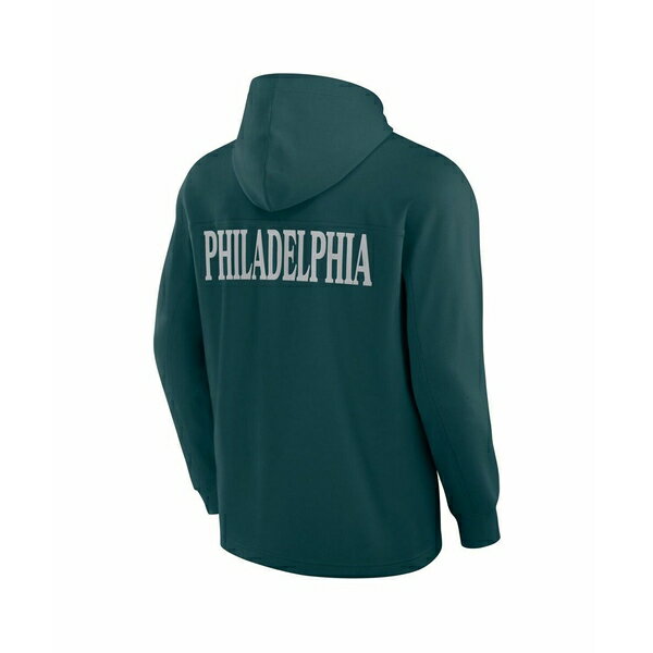 ファナティクス メンズ シャツ トップス Men's Midnight Green Philadelphia Eagles Elements Blaze Tri-Blend Long Sleeve Hoodie T-Shirt Green