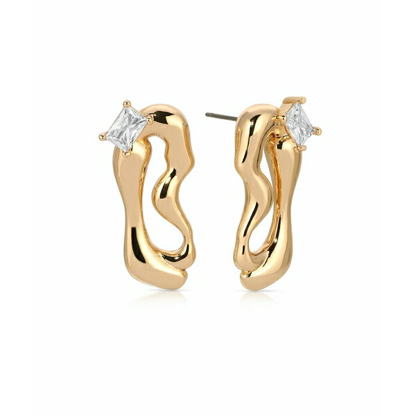 ƥ ǥ ԥ ꡼ 18k Gold Plated Winding Crystal Earrings G...