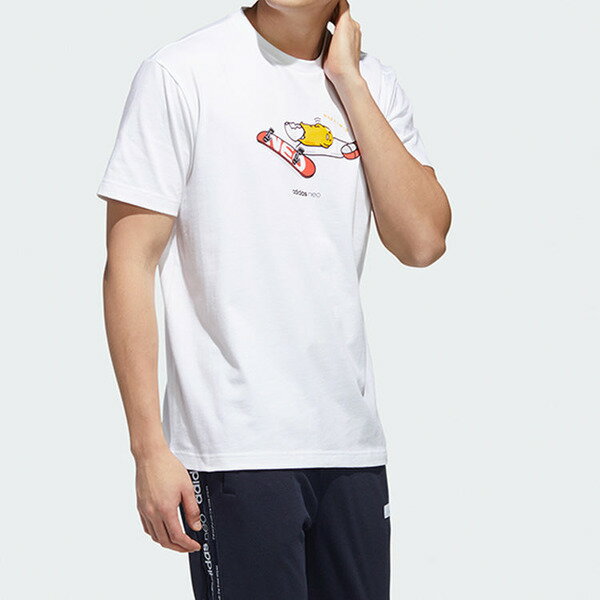 adidas アディダス メンズ スニーカー 【adidas neo Yellow Sports Short Sleeve White GL7213】 サイズ US_M_L