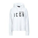 【送料無料】 ディースクエアード レディース パーカー・スウェットシャツ アウター Sweatshirts White