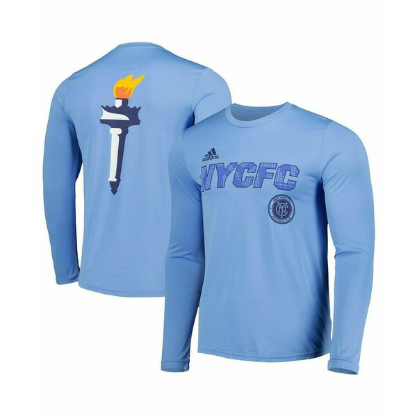 ǥ ǥ T ȥåץ Men's Sky Blue New York City FC Jersey Hook AEROREADY Long Sleeve T-shirt Sky Blue