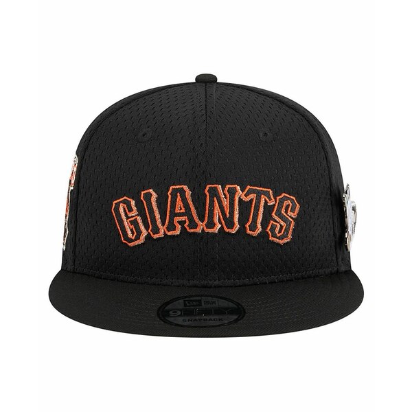 ニューエラ レディース 帽子 アクセサリー Men's Black San Francisco Giants Post Up Pin 9FIFTY Snapback Hat Black