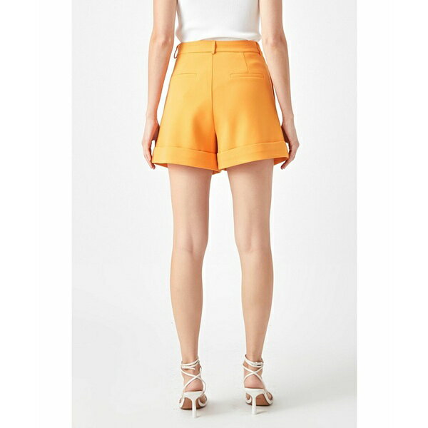 ɥ쥹 ǥ 奢ѥ ܥȥॹ Women's Pin tucked Shorts Bright Orange