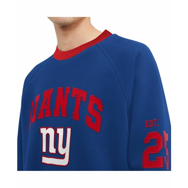 ȥߡ ҥե ǥ ѡåȥ  Men's Royal New York Giants Reese Raglan Tri-Blend Pullover Sweatshirt Royal