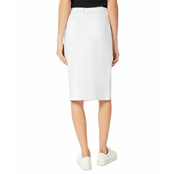 W[Yj[[N fB[X XJ[g {gX Women's Lexington Slit Denim Skirt, Regular & Petite Soft White