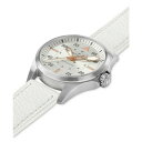 ハミルトン カーキ 腕時計（レディース） ハミルトン レディース 腕時計 アクセサリー Women's Swiss Automatic Khaki Aviation White Leather Strap Watch 36mm White