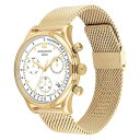 モバド モバド レディース 腕時計 アクセサリー Men's Swiss Chronograph Heritage Series Circa Gold Ion Plated Steel Mesh Bracelet Watch 43mm Gold