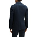 ヒューゴ・ボス コート メンズ ヒューゴボス メンズ ジャケット＆ブルゾン アウター Men's Performance-Stretch Slim-Fit Jacket Dark Blue