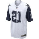 ナイキ レディース Tシャツ トップス Men's Ezekiel Elliott White Alternate Game Jersey White