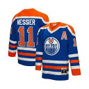 楽天astyミッチェル&ネス レディース Tシャツ トップス Men's Mark Messier Royal Edmonton Oilers 1986 Blue Line Player Jersey Royal