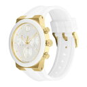 モバド モバド レディース 腕時計 アクセサリー Men's Swiss Chronograph Bold Fusion White Silicone Strap Watch 44mm Gold