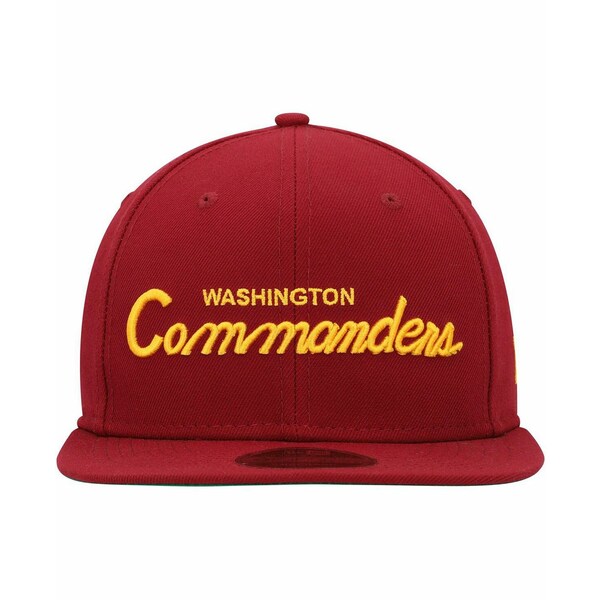 ニューエラ レディース 帽子 アクセサリー Men's Burgundy Washington Commanders Script&nbsp;Original Fit 9FIFTY Snapback Hat Burgundy